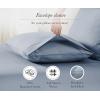 imageLuxury 100 Egyptian Cotton Pillow Cases Queen Size Set of 2 Sateen Weave Soft Breathable ampamp Cooling Bright White Pillow Cases Set of 2 for StandardQueen Size PillowsBlue Hydrangea