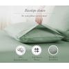 imageLuxury 100 Egyptian Cotton Pillow Cases Queen Size Set of 2 Sateen Weave Soft Breathable ampamp Cooling Bright White Pillow Cases Set of 2 for StandardQueen Size PillowsMint Green