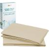 imageCALIFORNIA DESIGN DEN Soft ampamp Silky 500 Thread Count 100 Cotton is Cool ampamp Smooth White Pillowcases Queen Size Fits Standard ampamp Queen Pillows Pure White16  Beige
