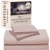 imageCalifornia Design Den Certified 100 Egyptian Cotton Sheets Queen Size Luxury Queen Sheet Set with Deep Pocket Soft Sateen Weave WrinkleResistant Cool ampamp Durable Bed Sheets White SheetsSepia Rose