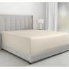 imageCalifornia Design Den Luxurious King Size Fitted Sheet Only  100 Cotton 600 Thread Count Soft Deep Pocket Bottom Fitted Sheet Sateen Weave Hotel Quality Featuring Foot Side Indicator  White02  Ivory Creamy Beige Tone
