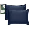 imageCalifornia Design Den Rayon from Bamboo Pillowcases King Size Set of 2 for Smooth Hair ampamp Skin Fits King Pillows GreyNavy Blue