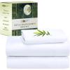 imageCalifornia Design Den Rayon from Bamboo Sheets Queen Size Bed Set  Luxury Cooling Sheets with Deep Pockets for a Snug Fit Durable SilkLike Bedding Set  WhiteBright White