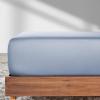imageCalifornia Design Den Soft 100 Cotton Full Fitted Sheet Only Deep Pocket Durable Sateen AllAround Elastic HeadFoot Side Indicators Full Size Fitted Sheet Cotton Blue Hydrangea06  Blue Hydrangea