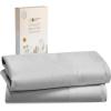 imageCalifornia Design Den Standard Queen Size Pillowcases  100 Cotton Set of 2 Soft ampamp Cooling Sateen Weave Cases Fits Queen and Standard Size Pillows  Bright White03  Light Grey