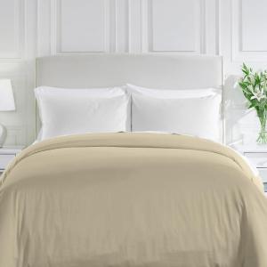 imageCalifornia Design Den 3 Pc White King Duvet Cover Set  Winner Good Housekeeping Best Bedding Awards 2025 400 Thread Count Sateen 100 Cotton Duvet Cover Set Button Closure Corner Ties  White26  Beige Golden Tone