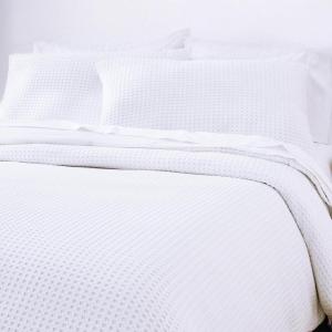 imageCalifornia Design Den 3 Pc White King Duvet Cover Set  Winner Good Housekeeping Best Bedding Awards 2025 400 Thread Count Sateen 100 Cotton Duvet Cover Set Button Closure Corner Ties  WhiteWhite Waffle