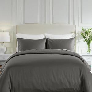 imageCalifornia Design Den 3 Pc White King Duvet Cover Set  Winner Good Housekeeping Best Bedding Awards 2025 400 Thread Count Sateen 100 Cotton Duvet Cover Set Button Closure Corner Ties  White07  Grey
