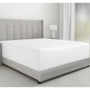 imageCalifornia Design Den Luxurious King Size Fitted Sheet Only  100 Cotton 600 Thread Count Soft Deep Pocket Bottom Fitted Sheet Sateen Weave Hotel Quality Featuring Foot Side Indicator  White01  Bright White