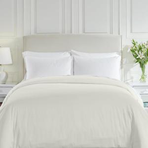 imageCalifornia Design Den Oversized King Duvet Cover Only  Winner Good Housekeeping Best Bedding Awards 2025 Premium 400 Thread Count Sateen 100 Cotton Duvet Cover Button Closure ampamp Corner Ties White04  Ivory Pale Tone