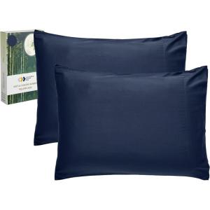 imageCalifornia Design Den Rayon from Bamboo Pillowcases King Size Set of 2 for Smooth Hair ampamp Skin Fits King Pillows GreyNavy Blue