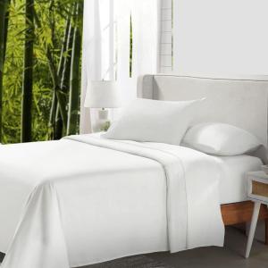 imageCalifornia Design Den Rayon from Bamboo Sheets Queen Size Bed Set  Luxury Cooling Sheets with Deep Pockets for a Snug Fit Durable SilkLike Bedding Set  WhiteIvory