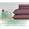 imageCalifornia Design Den  Luxury Full Size Sheet Set 100 Cotton 600 Thread Count Deep Pocket Snug Fit Soft ampamp Crisp HotelQuality Sheets Full Size Bed 4 Pc Sateen 4 Pc Set Ticking Stripe PatternPastel Rose