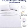 imageCalifornia Design Den  Luxury Full Size Sheet Set 100 Cotton 600 Thread Count Deep Pocket Snug Fit Soft ampamp Crisp HotelQuality Sheets Full Size Bed 4 Pc Sateen 4 Pc Set Ticking Stripe PatternTicking Stripe Pattern
