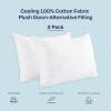 imageCalifornia Design Den 2Pack Bed Pillows Queen Size Set of 2 for Sleeping Cooling Luxury Hotel Pillows for Back Stomach or Side Sleepers