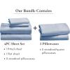imageCalifornia Design Den 6 Piece Full Size Sheet Set with 4 Pillowcases  Soft 100 Cotton Sateen Blue Hydrangea