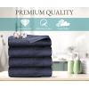 imageCalifornia Design Den Luxury 4Pack Bath Towels 100 Cotton  Soft and Fluffy Quick Dry Ultra Absorbent Large Hotel Spa Quality Towel Set Essential for Home Bathroom  Navy Blue  27quot x 54quotNavy Blue