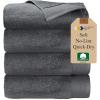 imageCalifornia Design Den Luxury 4Pack Bath Towels 100 Cotton  Soft and Fluffy Quick Dry Ultra Absorbent Large Hotel Spa Quality Towel Set Essential for Home Bathroom  Navy Blue  27quot x 54quotGrey