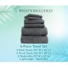 imageCalifornia Design Den Luxury 4Pack Bath Towels 100 Cotton  Soft and Fluffy Quick Dry Ultra Absorbent Large Hotel Spa Quality Towel Set Essential for Home Bathroom  Navy Blue  27quot x 54quotGrey