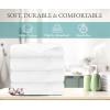 imageCalifornia Design Den Luxury 4Pack Bath Towels 100 Cotton  Soft and Fluffy Quick Dry Ultra Absorbent Large Hotel Spa Quality Towel Set Essential for Home Bathroom  Navy Blue  27quot x 54quotWhite