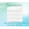 imageCalifornia Design Den Luxury 4Pack Bath Towels 100 Cotton  Soft and Fluffy Quick Dry Ultra Absorbent Large Hotel Spa Quality Towel Set Essential for Home Bathroom  Navy Blue  27quot x 54quotWhite