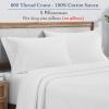 imageHeirloom Soft Smooth ampamp Thick Certified 800 Thread Count 100 Cotton Sateen is Superior to Egyptian Cotton Claims 2 White Standard Pillowcases Fits Standard ampamp Queen Size Pillows Bright WhiteBright White