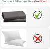 imageHeirloom Soft Smooth ampamp Thick Certified 800 Thread Count 100 Cotton Sateen is Superior to Egyptian Cotton Claims 2 White Standard Pillowcases Fits Standard ampamp Queen Size Pillows Bright WhiteGrey