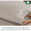 imageHeirloom Soft Smooth ampamp Thick Certified 800 Thread Count 100 Cotton Sateen is Superior to Egyptian Cotton Claims 2 White Standard Pillowcases Fits Standard ampamp Queen Size Pillows Bright WhiteBeige