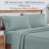 imageHeirloom Soft Smooth ampamp Thick Certified 800 Thread Count 100 Cotton Sateen is Superior to Egyptian Cotton Claims 2 White Standard Pillowcases Fits Standard ampamp Queen Size Pillows Bright WhiteSoft Teal