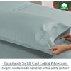 imageHeirloom Soft Smooth ampamp Thick Certified 800 Thread Count 100 Cotton Sateen is Superior to Egyptian Cotton Claims 2 White Standard Pillowcases Fits Standard ampamp Queen Size Pillows Bright WhiteSoft Teal