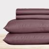 imageCalifornia Design Den  Luxury Full Size Sheet Set 100 Cotton 600 Thread Count Deep Pocket Snug Fit Soft ampamp Crisp HotelQuality Sheets Full Size Bed 4 Pc Sateen 4 Pc Set Ticking Stripe PatternPastel Rose