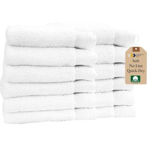 imageCalifornia Design Den Luxury 4Pack Bath Towels 100 Cotton  Soft and Fluffy Quick Dry Ultra Absorbent Large Hotel Spa Quality Towel Set Essential for Home Bathroom  Navy Blue  27quot x 54quotWhite