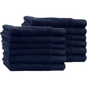 imageCalifornia Design Den Luxury 4Pack Bath Towels 100 Cotton  Soft and Fluffy Quick Dry Ultra Absorbent Large Hotel Spa Quality Towel Set Essential for Home Bathroom  Navy Blue  27quot x 54quotNavy Blue