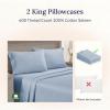 imageCALIFORNIA DESIGN DEN Luxuriously Soft Hotel Quality 600 Thread Count 100 Cotton Set of 2 Cases Crisp ampamp Cool Dark Gray Pillow Cases Standard Fits Standard ampamp Queen Pillows Dark Gray09  Blue