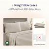 imageCALIFORNIA DESIGN DEN Luxuriously Soft Hotel Quality 600 Thread Count 100 Cotton Set of 2 Cases Crisp ampamp Cool Dark Gray Pillow Cases Standard Fits Standard ampamp Queen Pillows Dark Gray04  Soft Linen