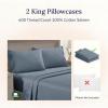 imageCALIFORNIA DESIGN DEN Luxuriously Soft Hotel Quality 600 Thread Count 100 Cotton Set of 2 Cases Crisp ampamp Cool Dark Gray Pillow Cases Standard Fits Standard ampamp Queen Pillows Dark Gray10  Pastel Blue