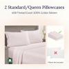 imageCALIFORNIA DESIGN DEN Luxuriously Soft Hotel Quality 600 Thread Count 100 Cotton Set of 2 Cases Crisp ampamp Cool Dark Gray Pillow Cases Standard Fits Standard ampamp Queen Pillows Dark Gray19  Blush Pink