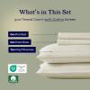 imageCalifornia Design Den  Twin XL Sheet Set Soft 100 Cotton Cooling Sheets Deep Pockets 500 Thread Count Sateen Hotel Quality Damask Stripe Bedding for Home Twin XL Sheets Light Grey  Striped04  Ivory Striped