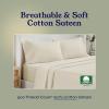 imageCalifornia Design Den  Twin XL Sheet Set Soft 100 Cotton Cooling Sheets Deep Pockets 500 Thread Count Sateen Hotel Quality Damask Stripe Bedding for Home Twin XL Sheets Light Grey  Striped03  Ivory Creamy Beige Tone