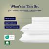 imageCalifornia Design Den  Twin XL Sheet Set Soft 100 Cotton Cooling Sheets Deep Pockets 500 Thread Count Sateen Hotel Quality Damask Stripe Bedding for Home Twin XL Sheets Light Grey  Striped02  White Striped