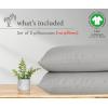 imageCalifornia Design Den 100 Organic Cotton Pillow Cases QueenStandard Set of 2 Soft ampamp Cooling Percale Weave Cotton Pillowcases Bright White03  Light Grey