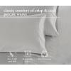 imageCalifornia Design Den 100 Organic Cotton Pillow Cases QueenStandard Set of 2 Soft ampamp Cooling Percale Weave Cotton Pillowcases Bright White03  Light Grey