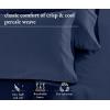 imageCalifornia Design Den 100 Organic Cotton Pillow Cases QueenStandard Set of 2 Soft ampamp Cooling Percale Weave Cotton Pillowcases Bright White08  Navy