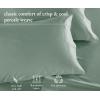 imageCalifornia Design Den 100 Organic Cotton Pillow Cases QueenStandard Set of 2 Soft ampamp Cooling Percale Weave Cotton Pillowcases Bright White10  Sage Green