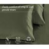 imageCalifornia Design Den 100 Organic Cotton Pillow Cases QueenStandard Set of 2 Soft ampamp Cooling Percale Weave Cotton Pillowcases Bright White11  Olive Green
