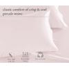 imageCalifornia Design Den 100 Organic Cotton Pillow Cases QueenStandard Set of 2 Soft ampamp Cooling Percale Weave Cotton Pillowcases Bright White12  Pink  Chalky Tone