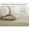 imageCalifornia Design Den 100 Organic Cotton Pillow Cases QueenStandard Set of 2 Soft ampamp Cooling Percale Weave Cotton Pillowcases Bright White13  Warm Taupe