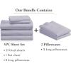 imageBedding Bundle  Split King Sheet Set with 4 Pillowcases 800 Thread Count 100 Cotton Sateen Lavender