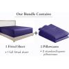 imageCalifornia Design Den 3Piece Bundle  Fitted Sheet with 2 Pillowcases 400 Thread Count 100 Cotton Sateen Deep Pockets Full Size Dark Purple