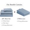 imageCalifornia Design Den 6 Piece King Size Sheet Set with 4 Pillowcases  1000 Thread Count 100 Cotton Sateen Blue